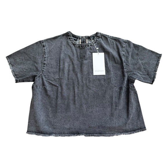 Wildfang Tops - NWT Wildfang The Essential Denim Boxy Top Charcoal Gray Short Sleeve Top Medium